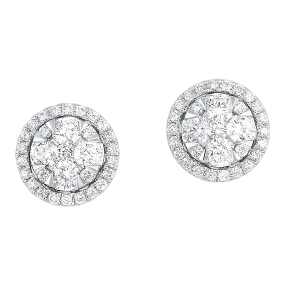 14KTW Uno Oval Basics Earrings 1/2 Ctw