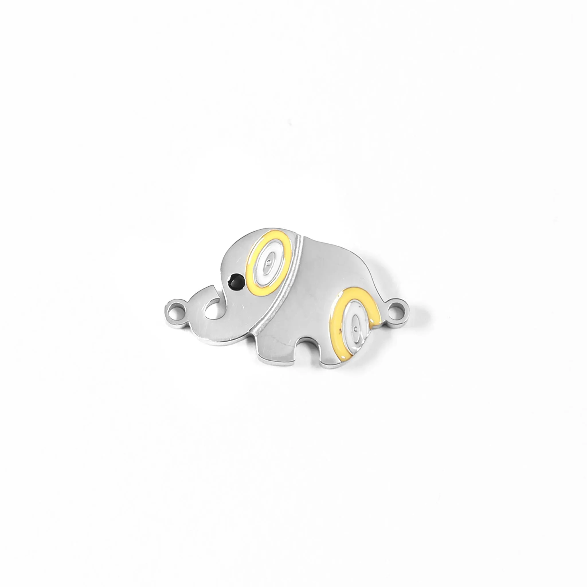 18K Gold PVD Stainless Steel Epoxy Elephant Charm / PDL0064