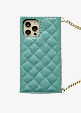 2-in-1 Quilted Wallet Case in Mint