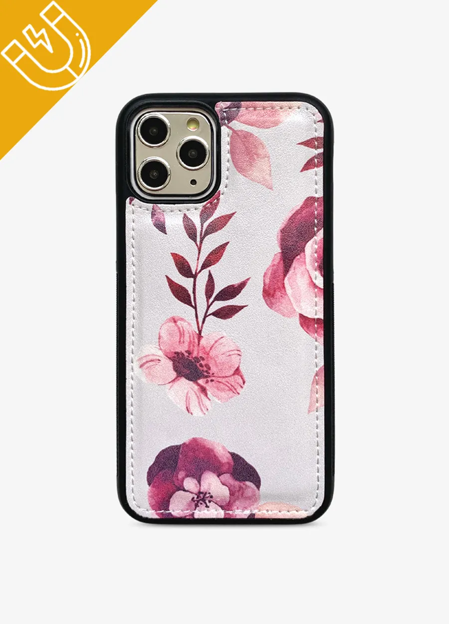 2-in-1 RFID Crossbody Wallet Phone Case in Romantic Floral