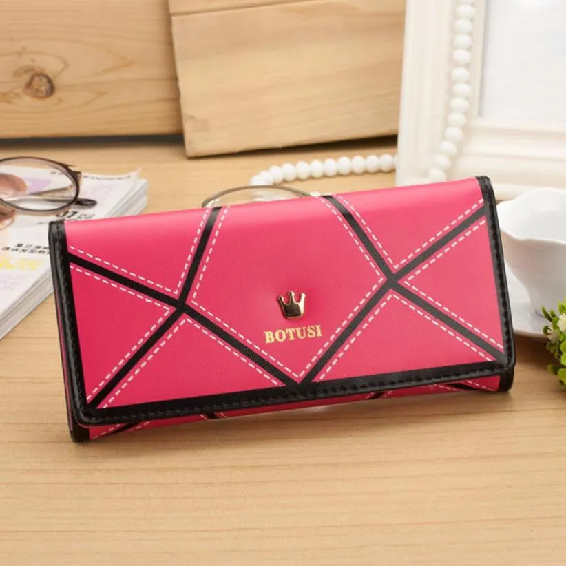 2016 New Arrival Luxury Womens Wallets And Purses Pu Leather Long Wallets Women Clutch Purse For