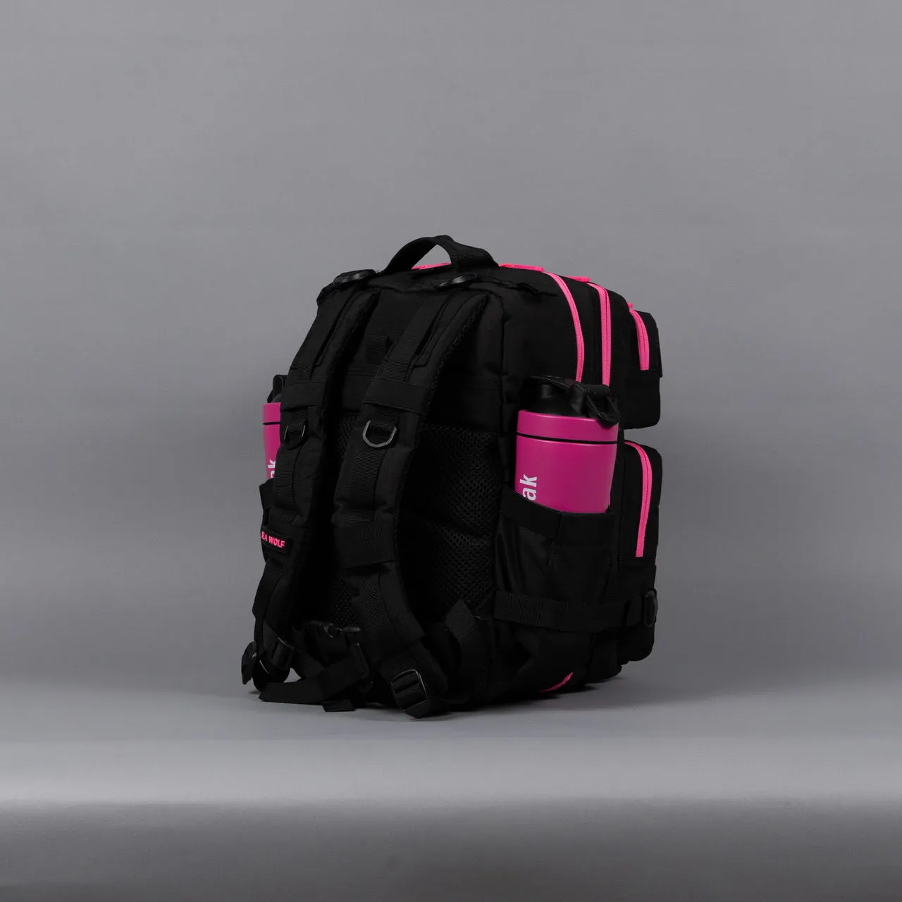 25L Backpack Black Neon Pink