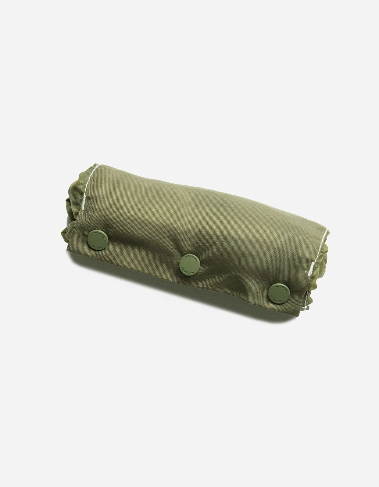 Olive Upcycled Rollaway Shopping Bag - Eco-Friendly and Convenient