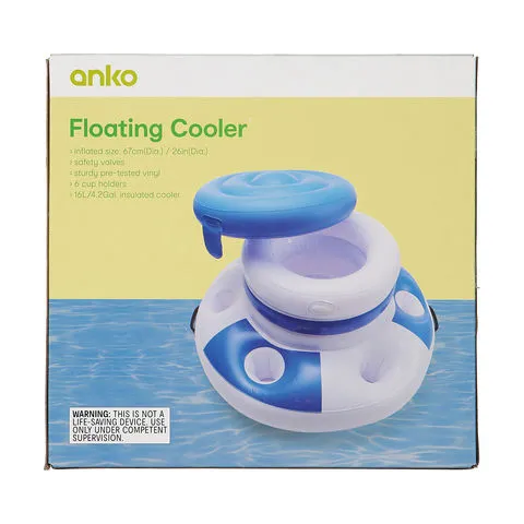 Anko Inflatable Floating Cooler 6 cup holders