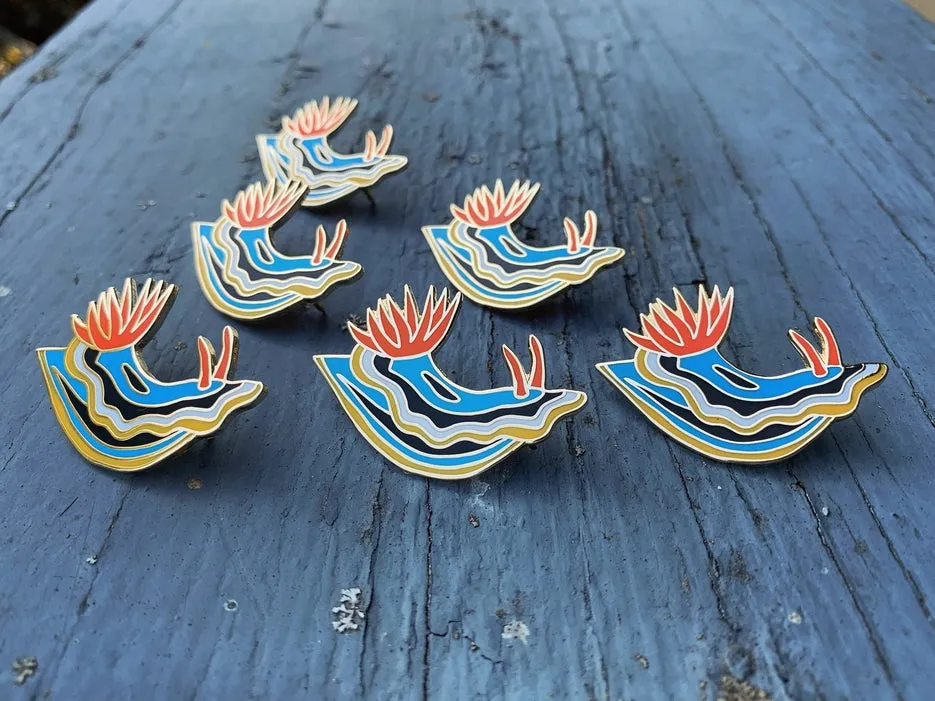 Anna's Chromodoris Nudibranch Pin