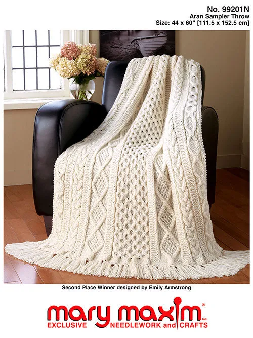 Aran Sampler Throw Pattern