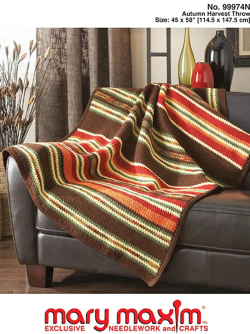 Autumn Harvest Throw Pattern