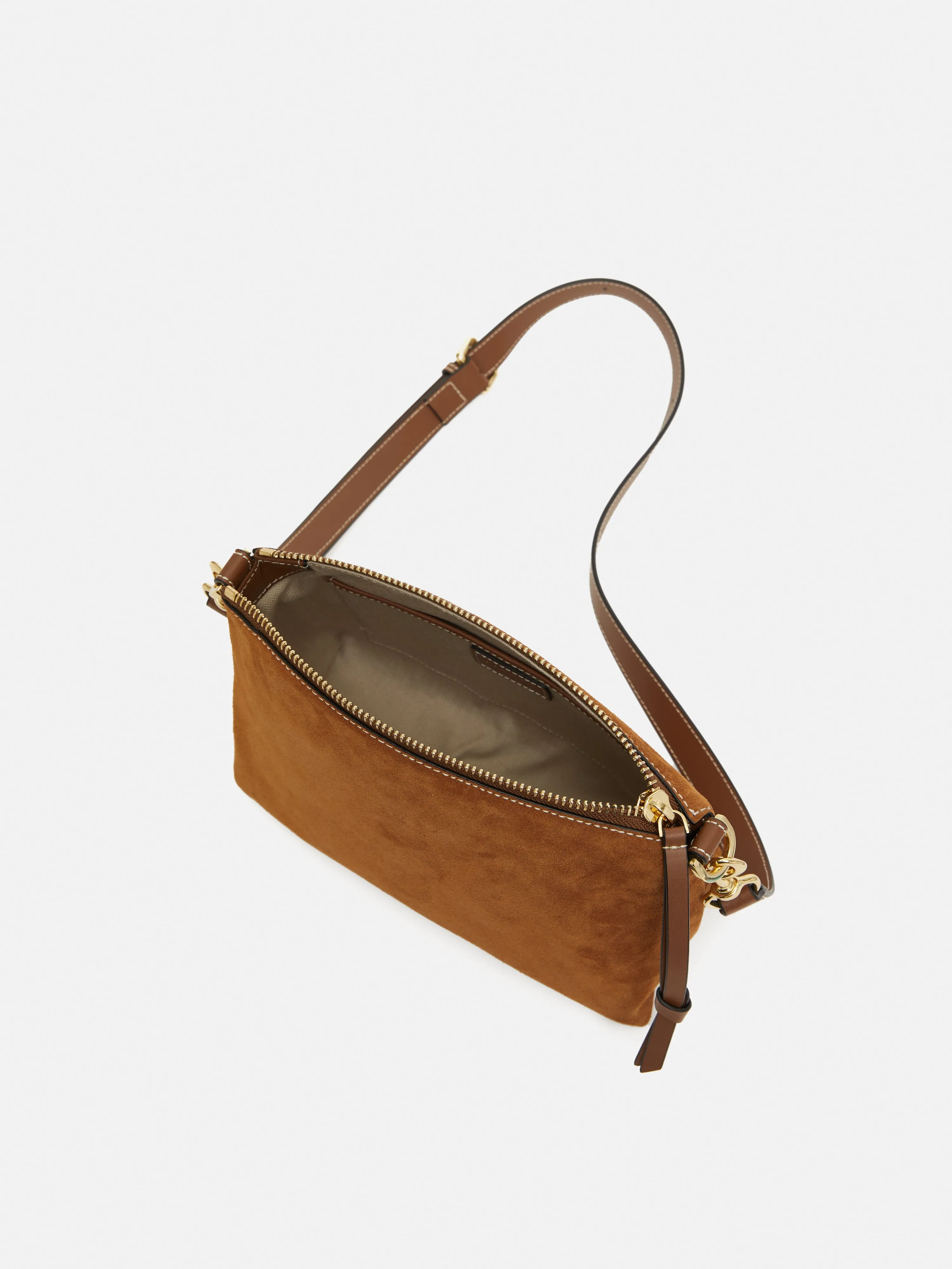 Ava Suede Cross Body | Tan