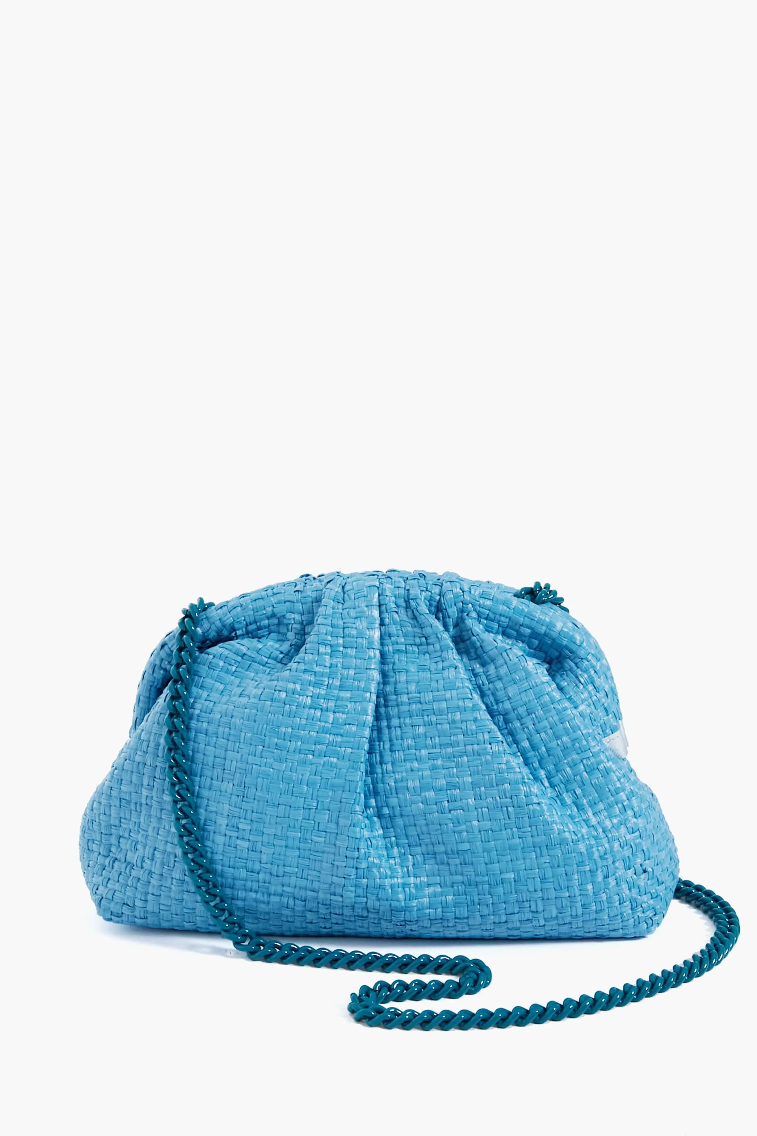 Azzurro Straw Game Clutch