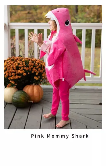 Baby Girl 3 Color Shark Party Costume Outfit