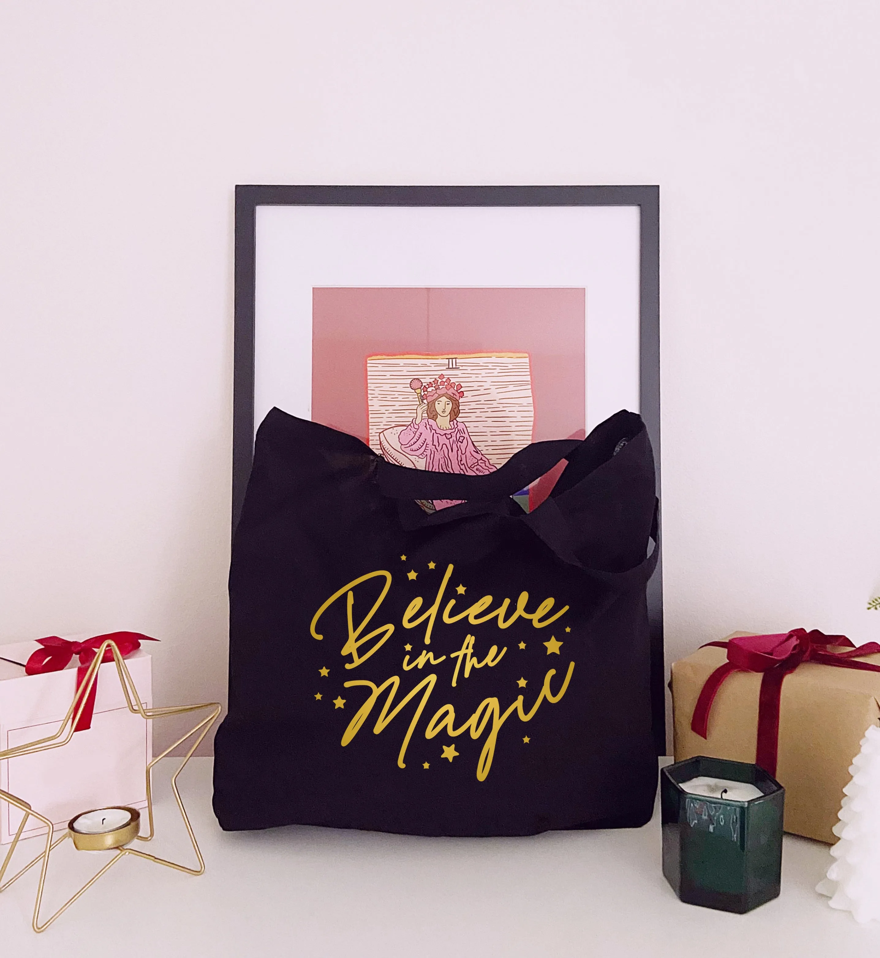 Believe In The Magic - Large Canvas Tote Bag