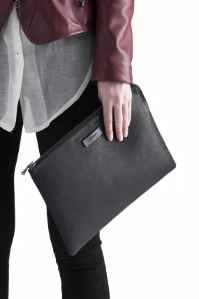 Black Leather Clutch