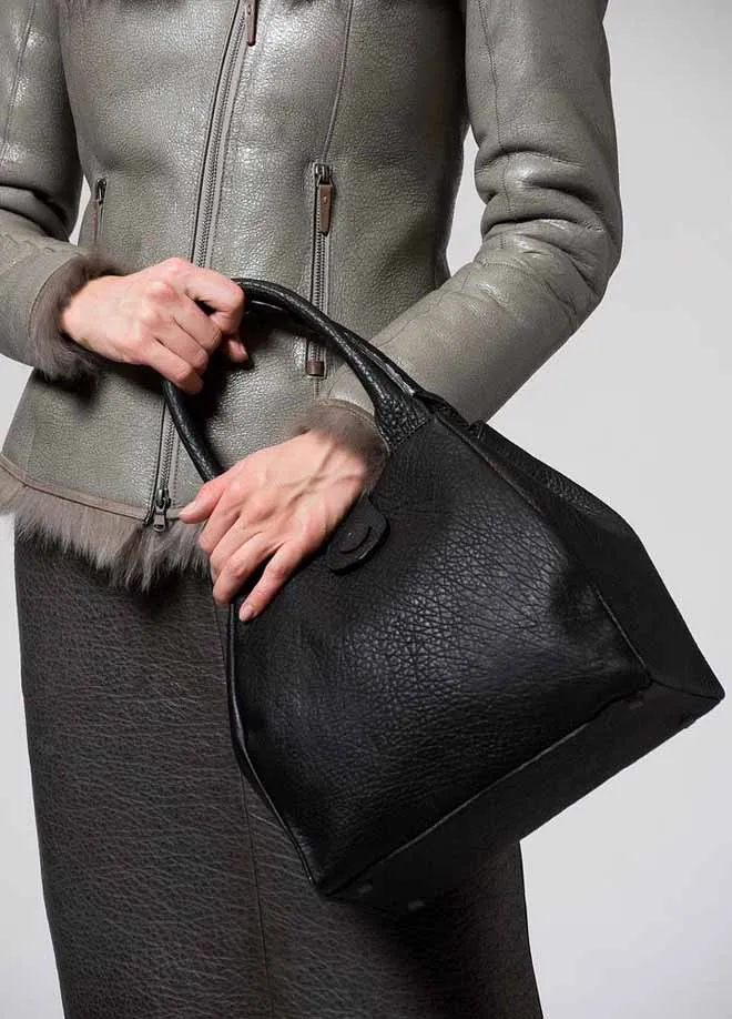 Black Leather Handbag