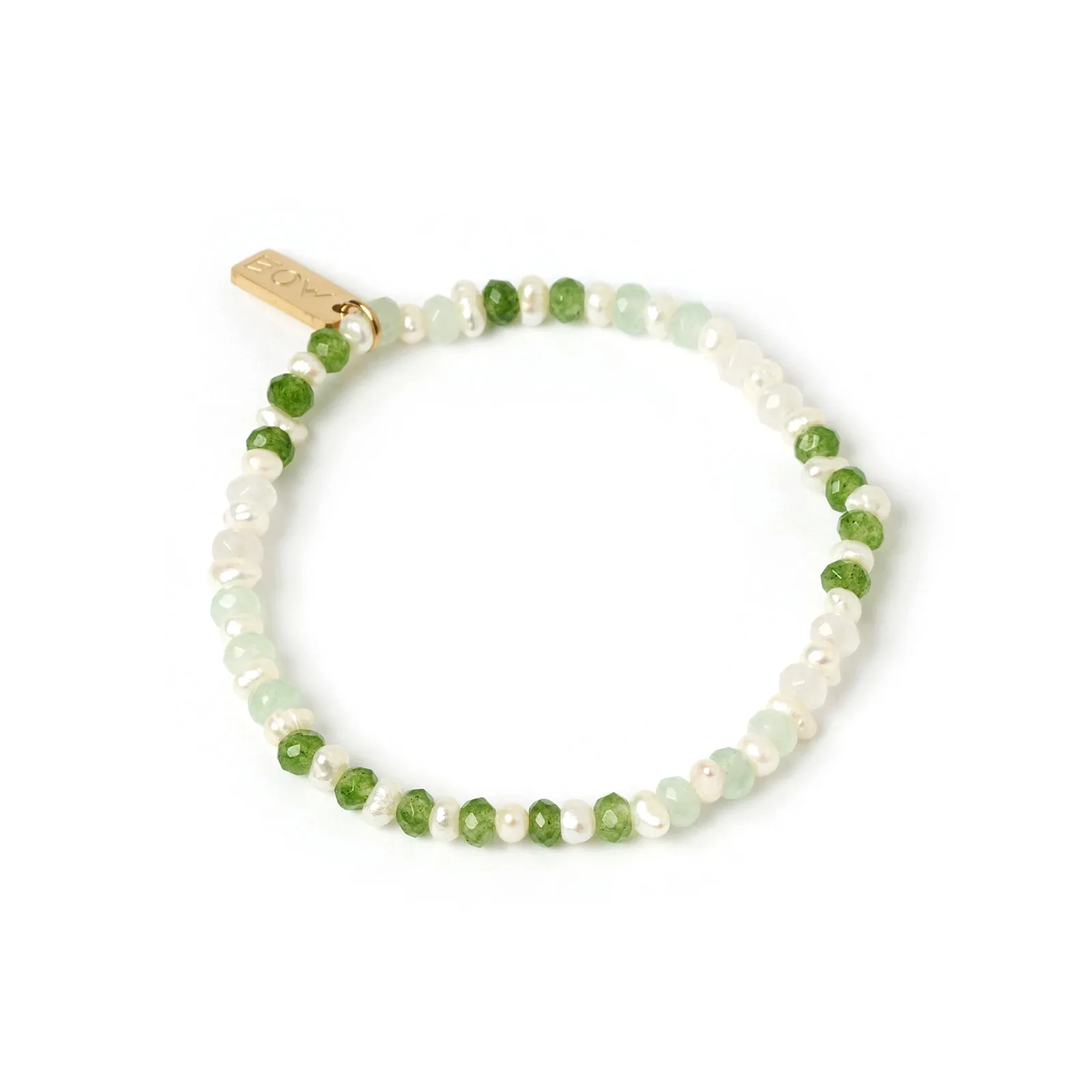 Bloom Pearl and Gemstone Bracelet - Moss