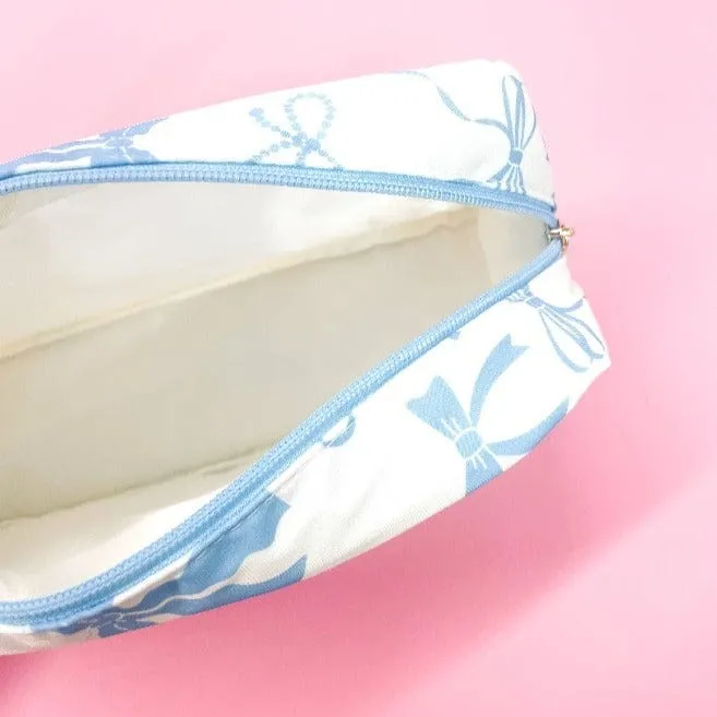 Blue Bows Cosmetic Pouch