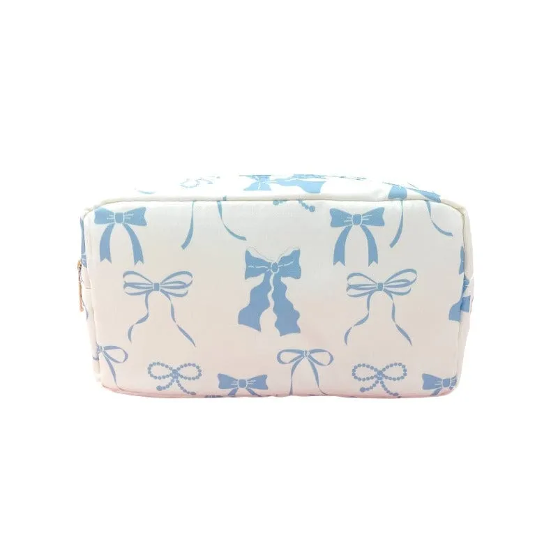 Blue Bows Cosmetic Pouch