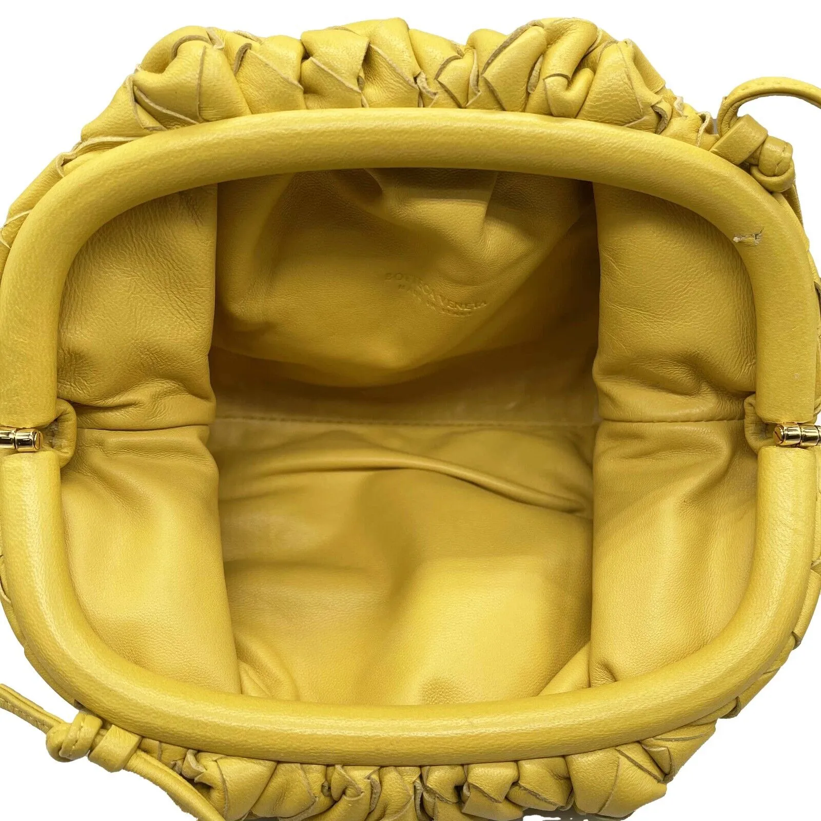 Bottega Veneta - Intrecciato Mini Pouch - Yellow Crossbody / Shoulder Bag