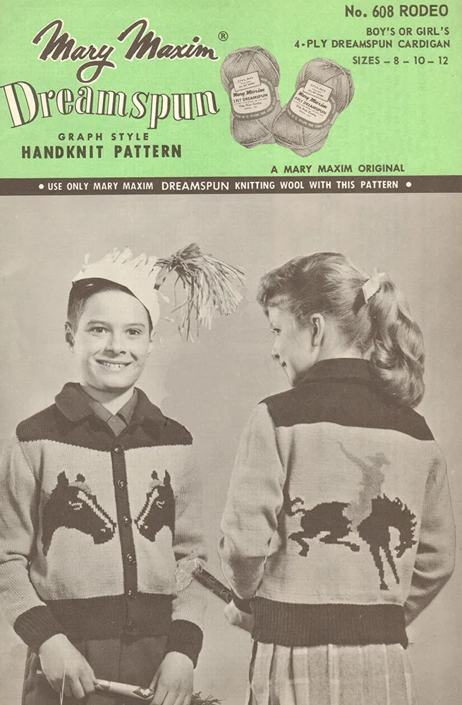 Boy's & Girl's Rodeo Cardigan Pattern