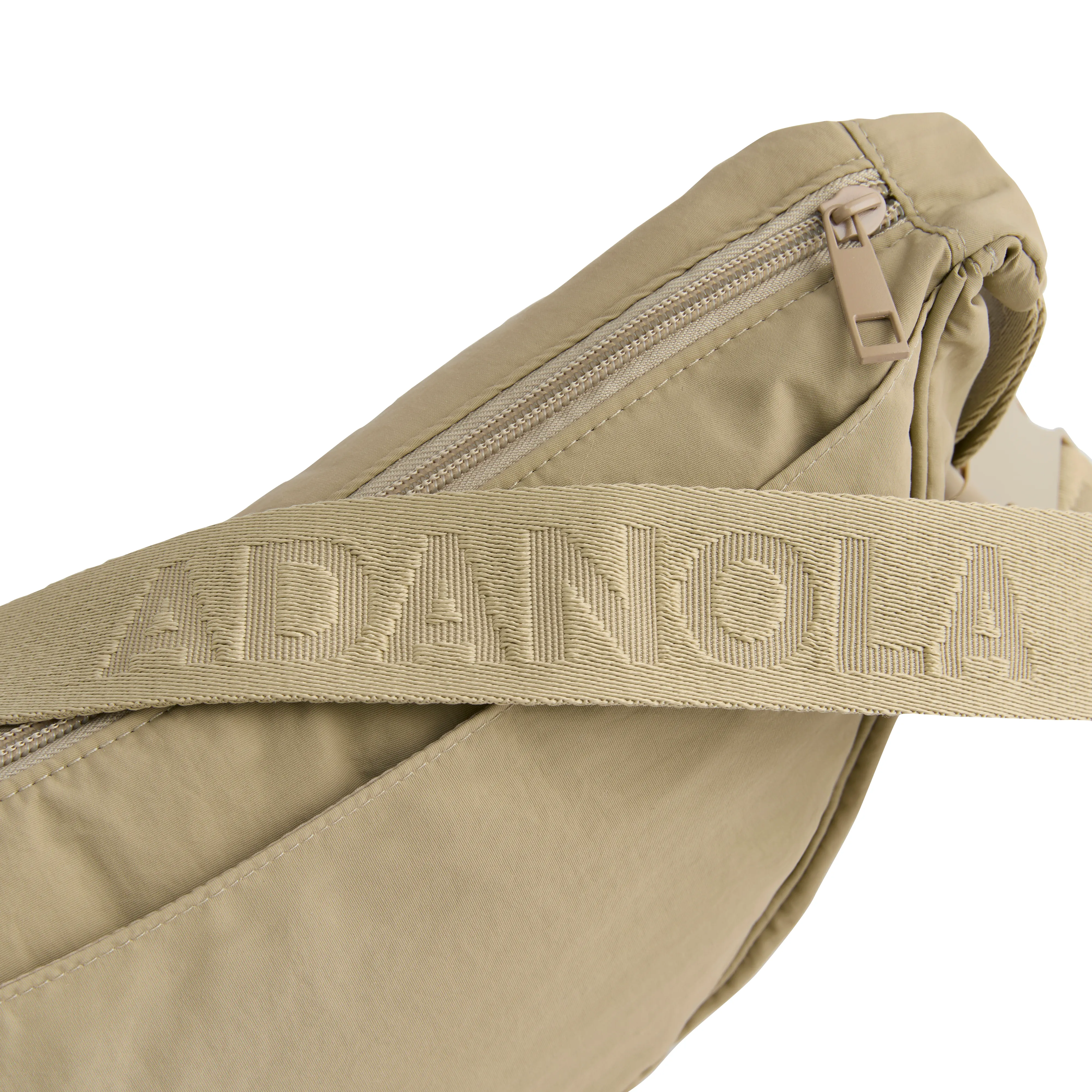 Branded Strap Crossbody Bag - Sand