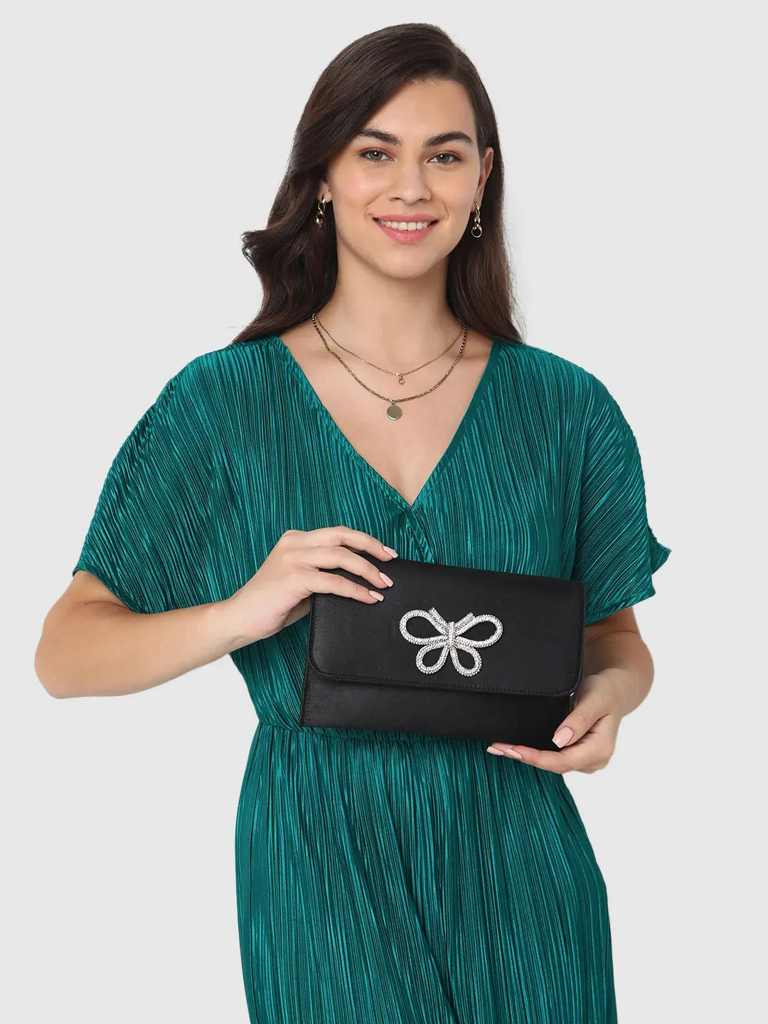 Caprese Amelia Clutch Small Black