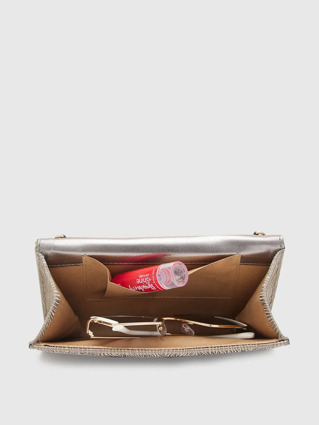 Caprese Eryka Clutch Medium Champagne Gold