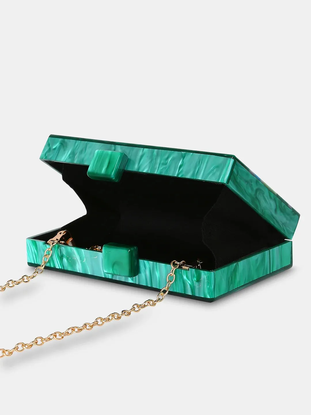 Elegant Small Green Caprese Gia Clutch Purse