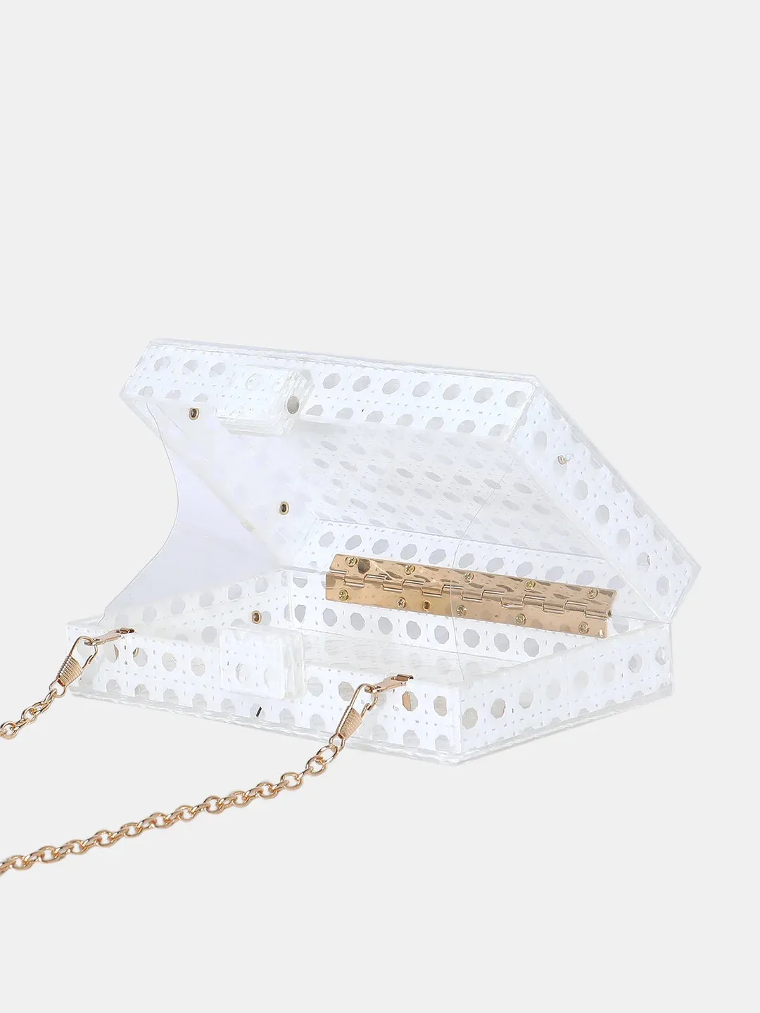 Caprese Golia Clutch Small White