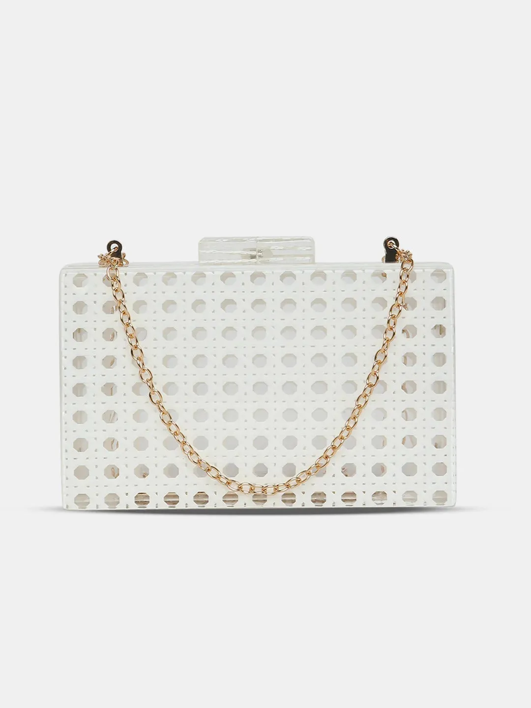 Caprese Golia Clutch Small White