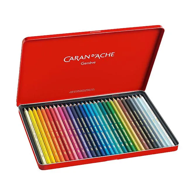 Caran d'Ache Supracolor Water Soluble Pencils Assorted Tin of 30