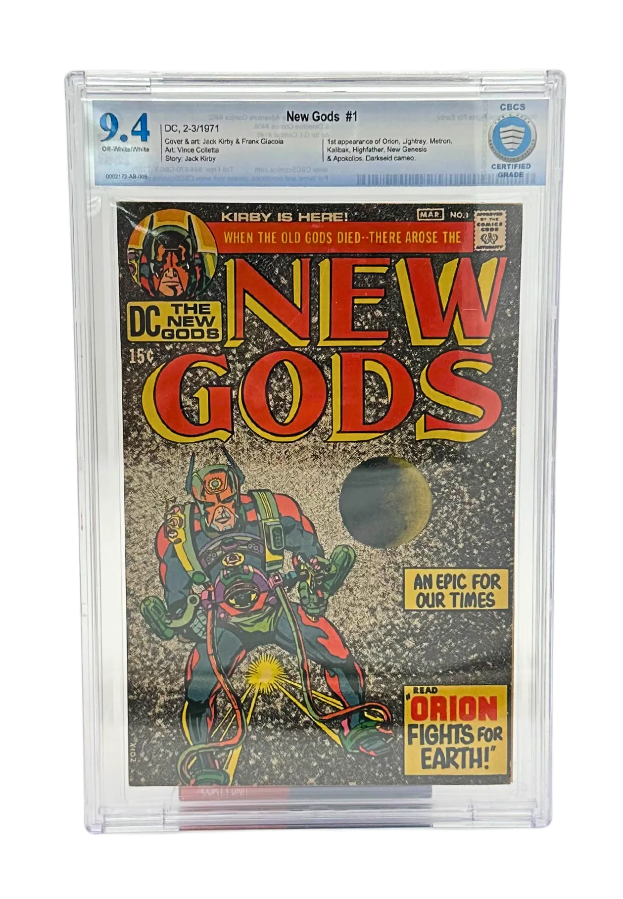 CGC 9.4 Graded New Gods Issue #1 Comic