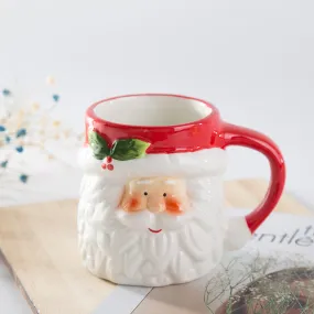 Christmas Three-Dimensional Santa Ceramic Mug