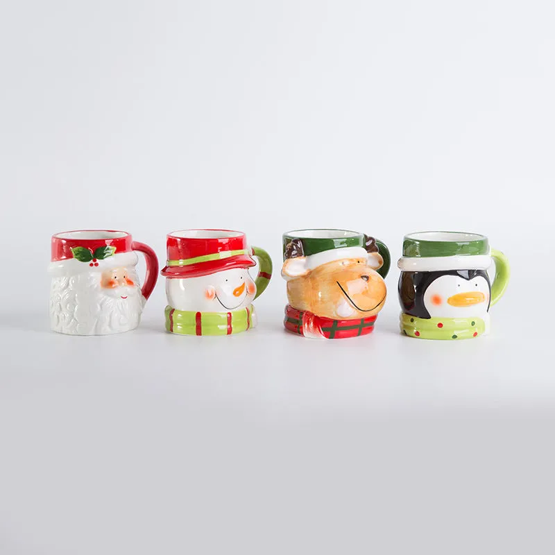 Christmas Three-Dimensional Santa Ceramic Mug