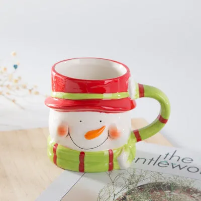 Christmas Three-Dimensional Santa Ceramic Mug