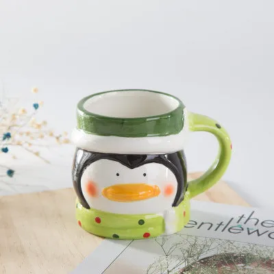 Christmas Three-Dimensional Santa Ceramic Mug