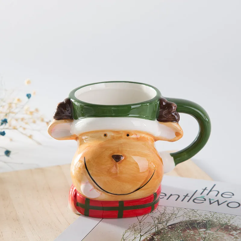 Christmas Three-Dimensional Santa Ceramic Mug