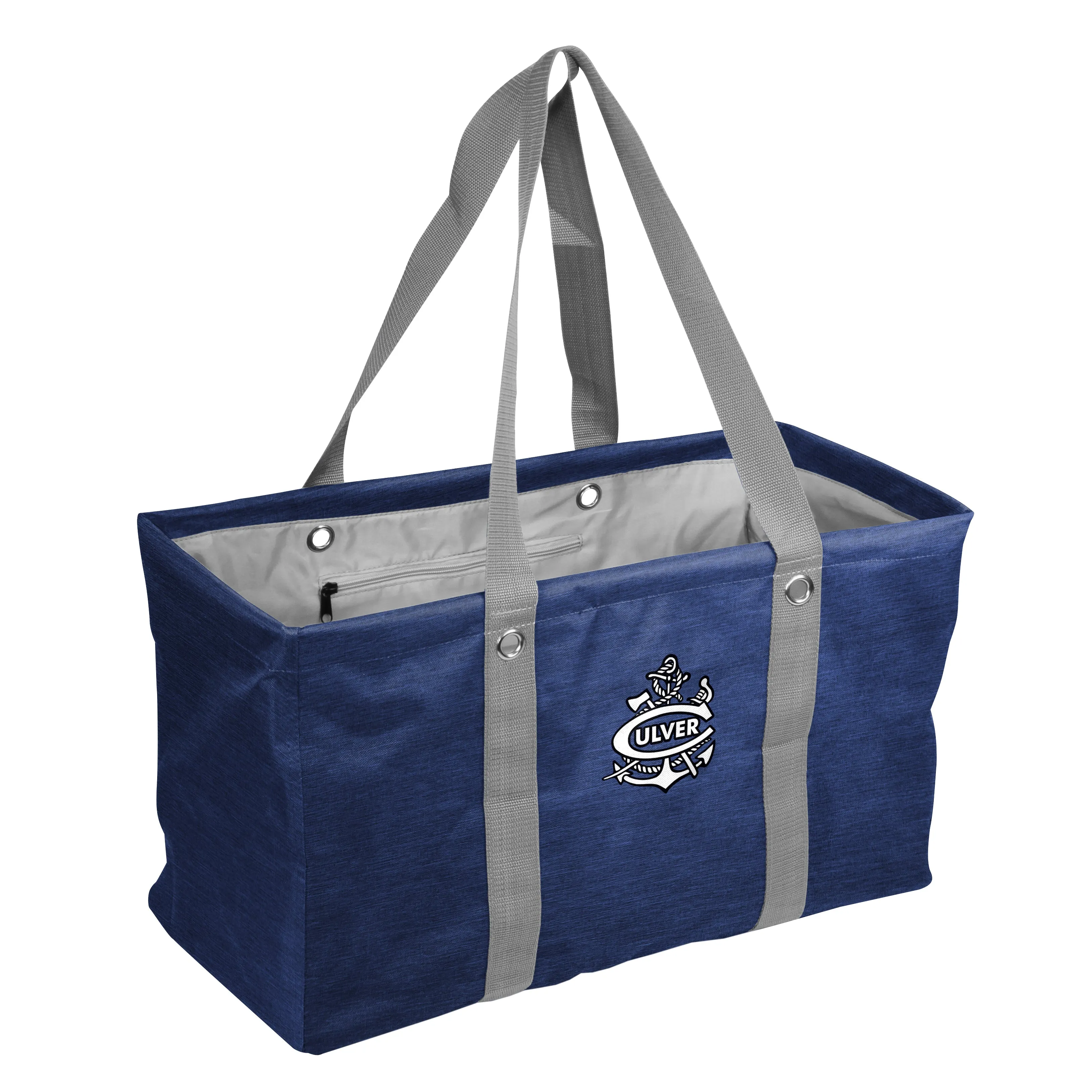 Culver Crosshatch Picnic Caddy Tote - Navy