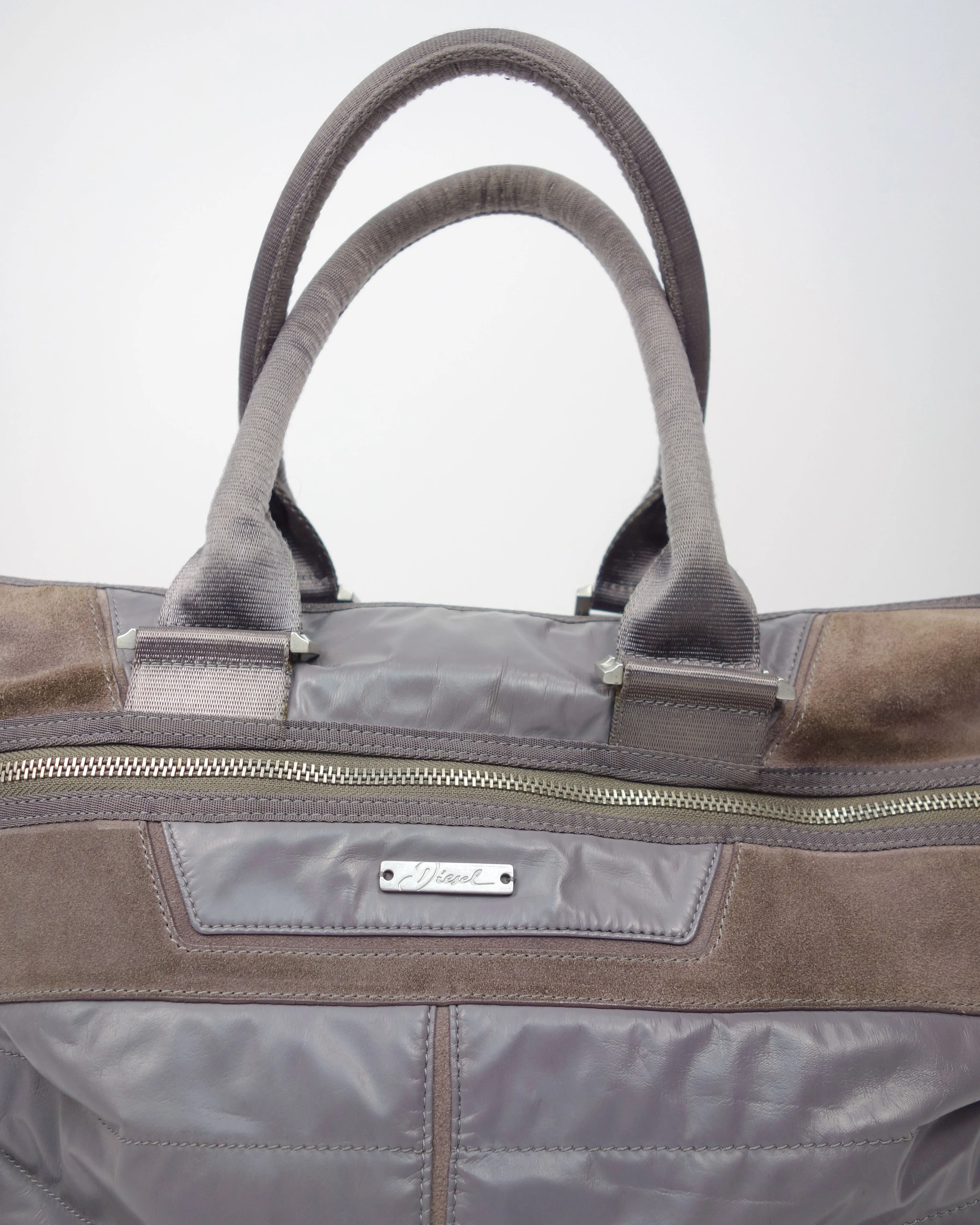 Diesel Padded 3-Texture Grey Bag 2000's