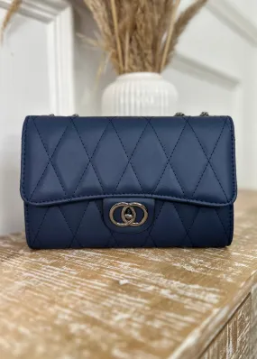 Elsa Navy Quilted Bag