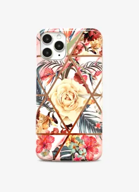 Exotic Blooms Metallic Geo Phone Case