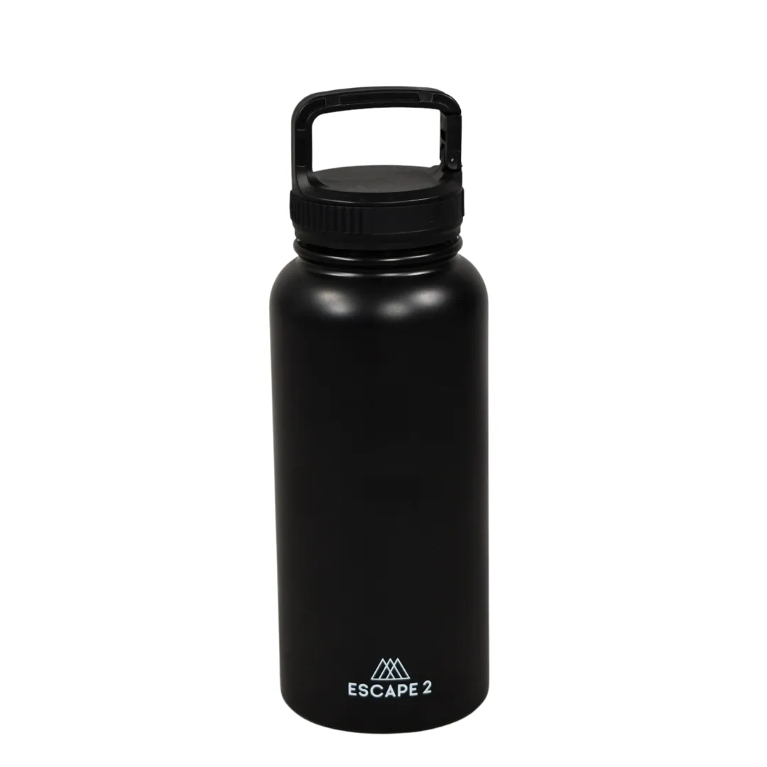 Explorer Water Bottle 1L Black  SS