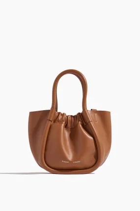 Extra Small Ruched Tote in Cognac