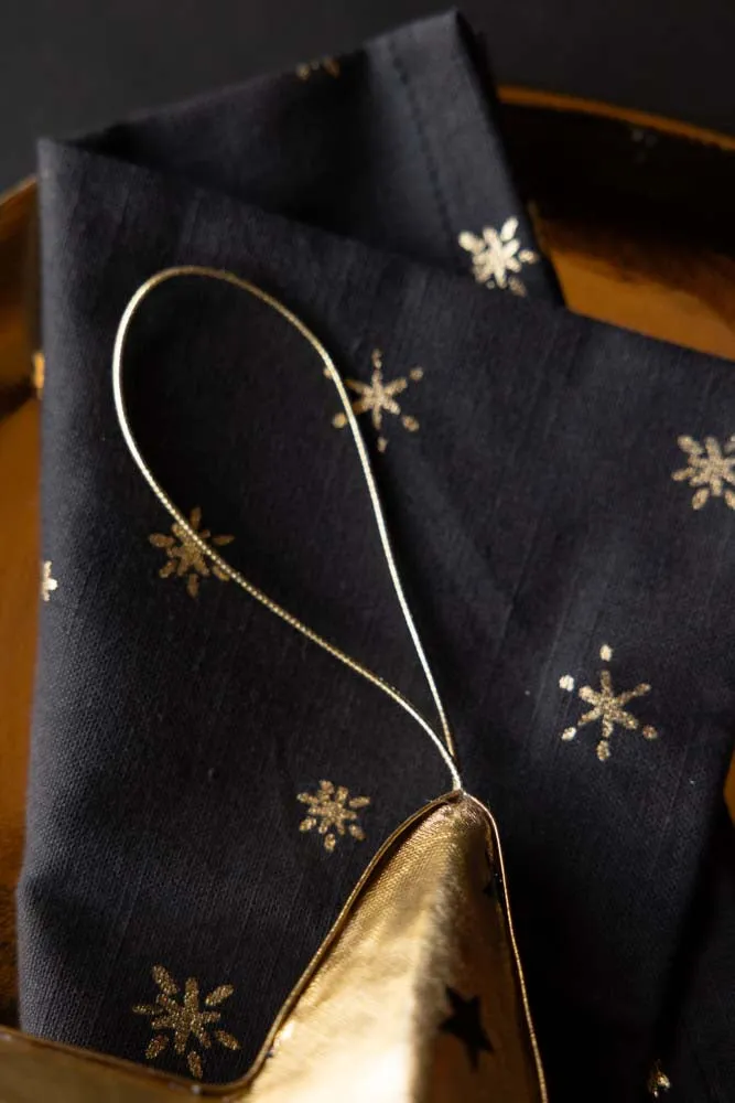 Gold & Black Star Christmas Decoration