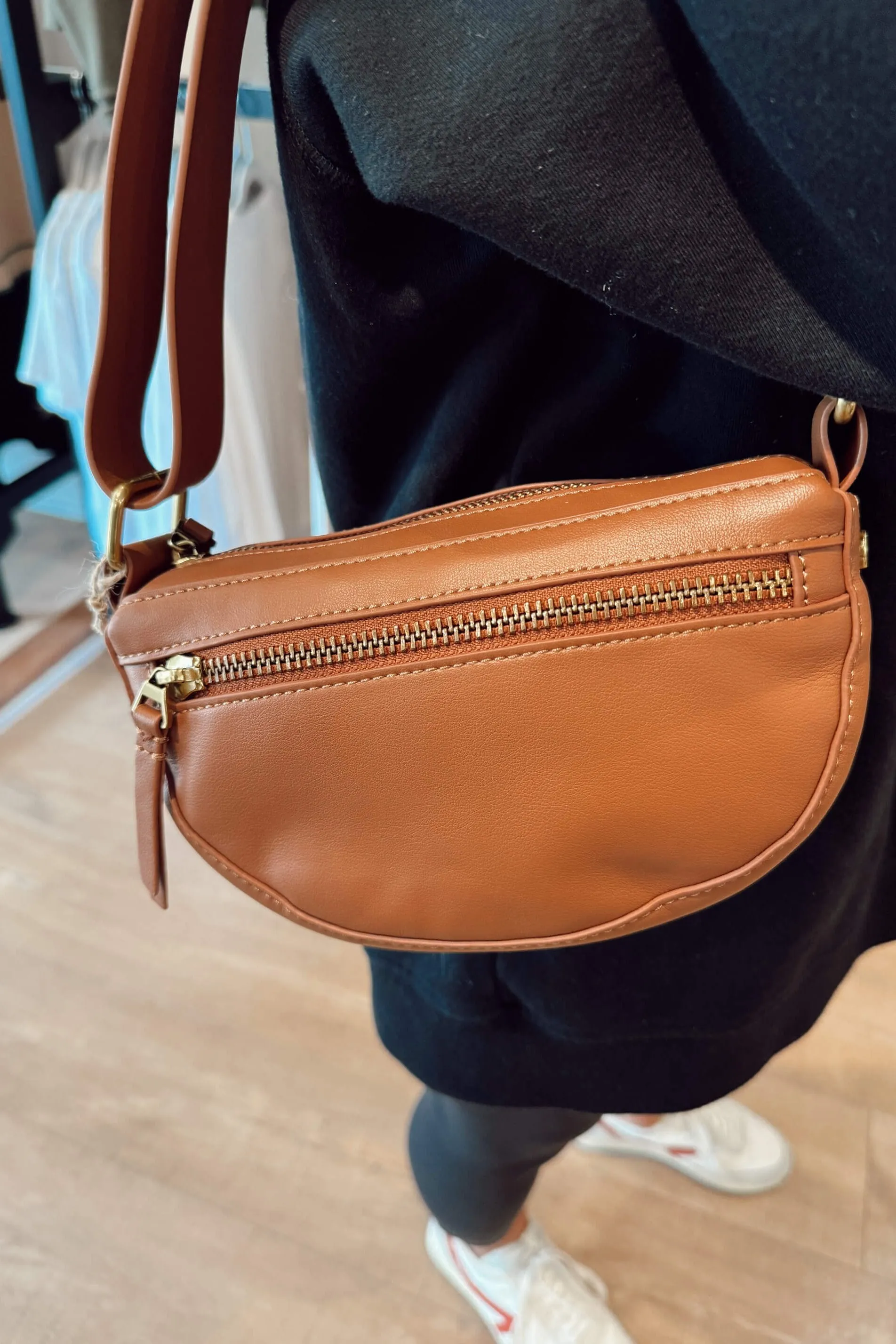 Half Moon Leather Crossbody