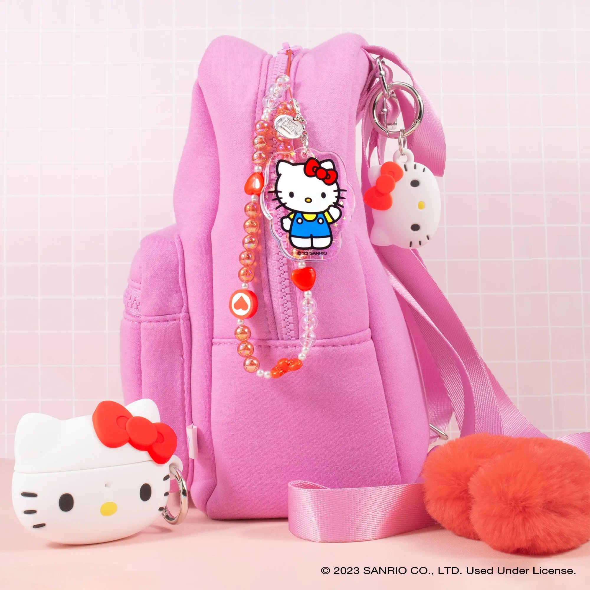 Hello Kitty Beaded Charm Mobile Phone Wrist Strap