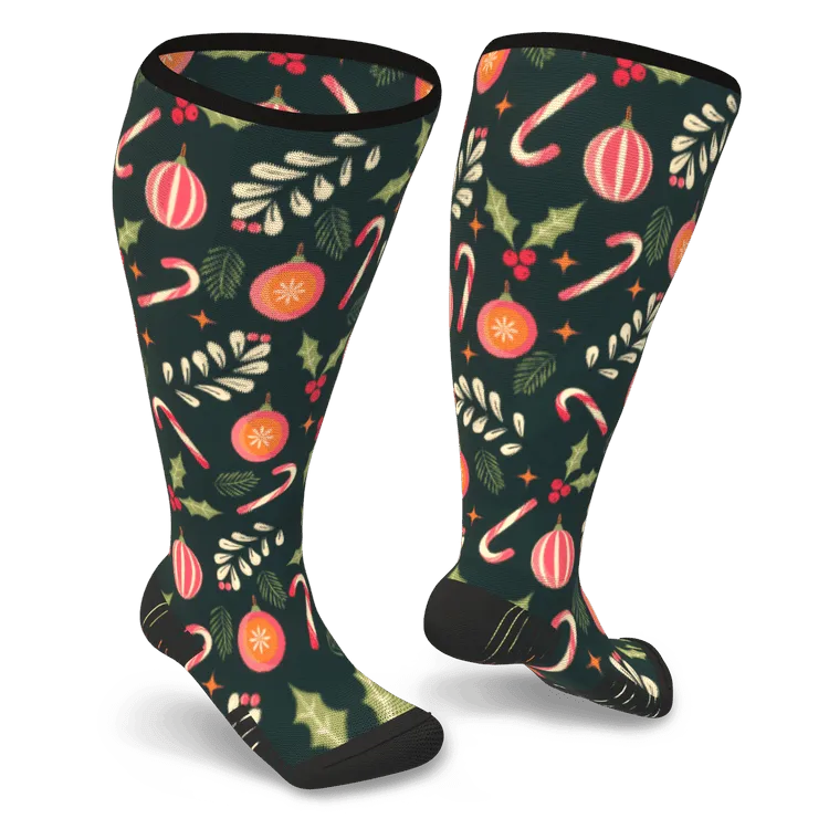 Holly Jolly Diabetic Compression Socks