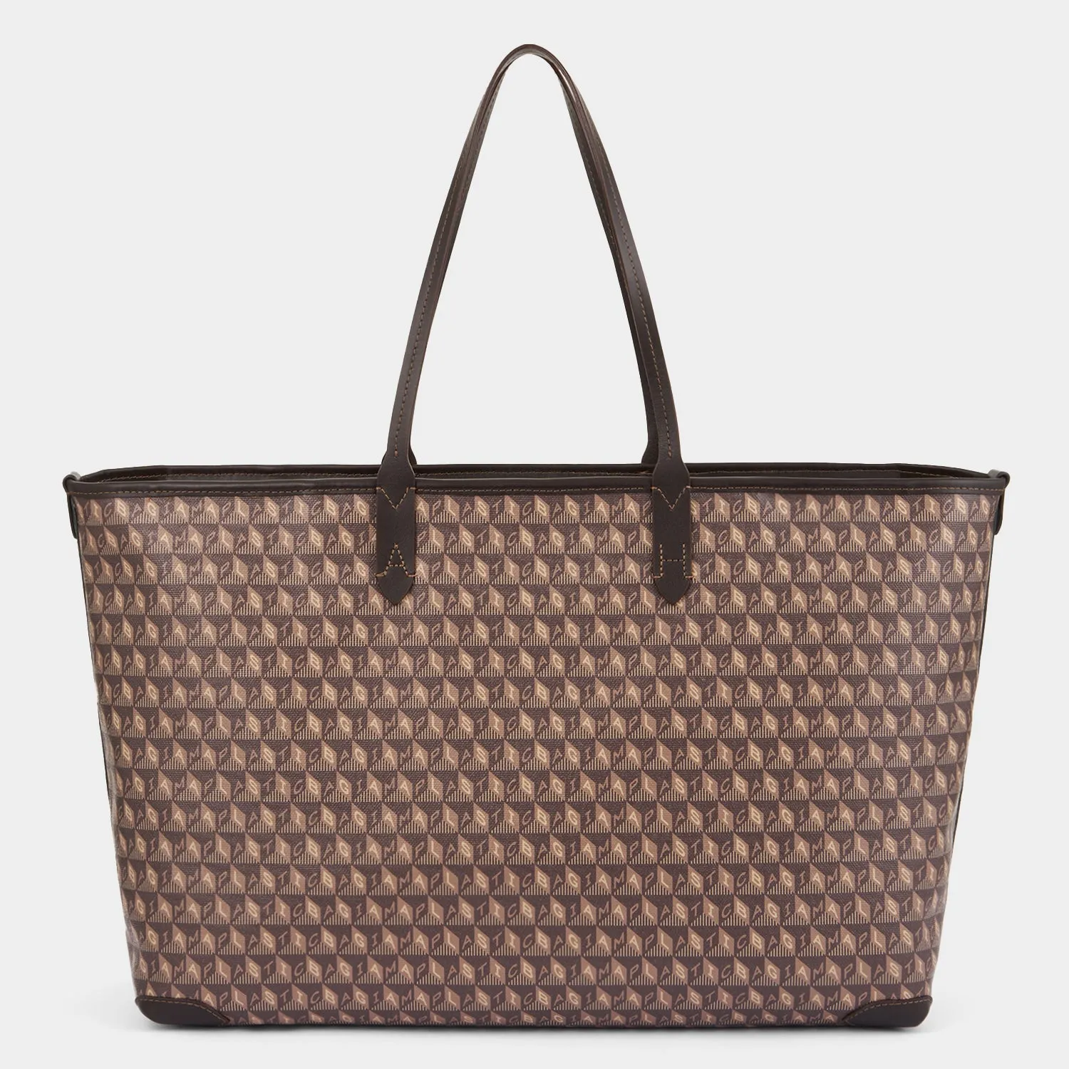 I Am A Plastic Bag Zipped Motif Tote