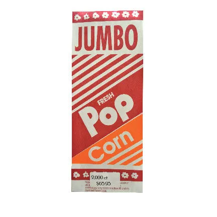 Jumbo Popcorn Bags, 12"