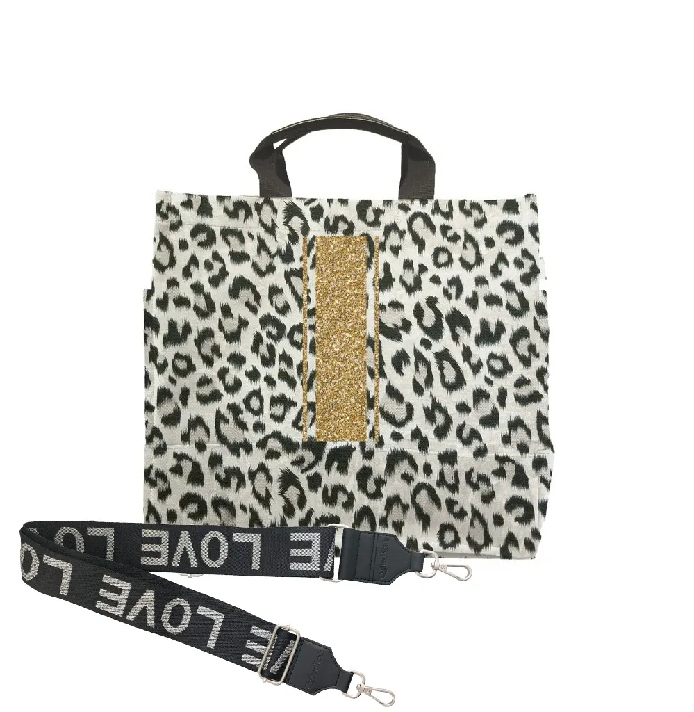 Luxe North South Bag in Leopard