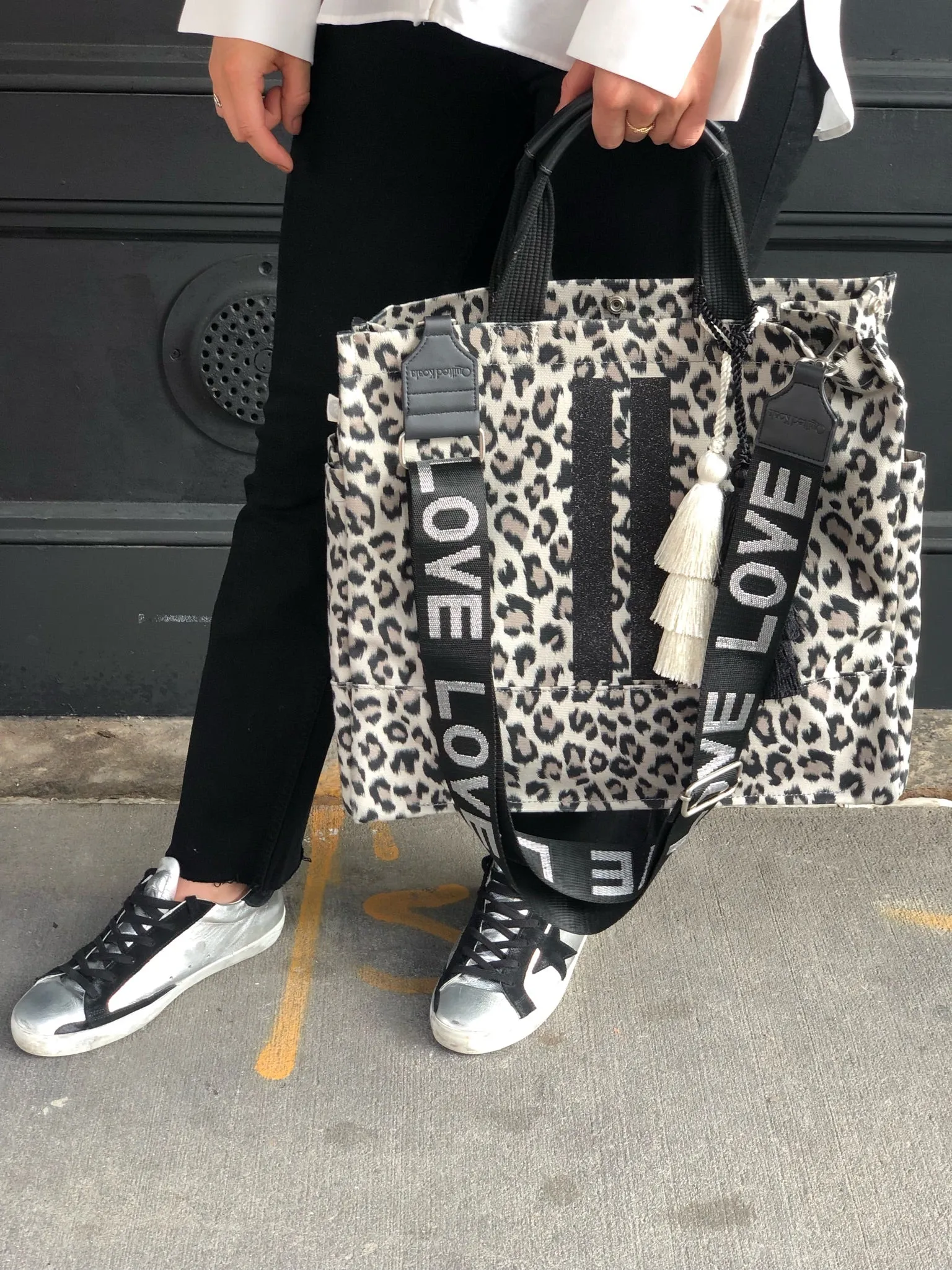 Luxe North South Bag in Leopard