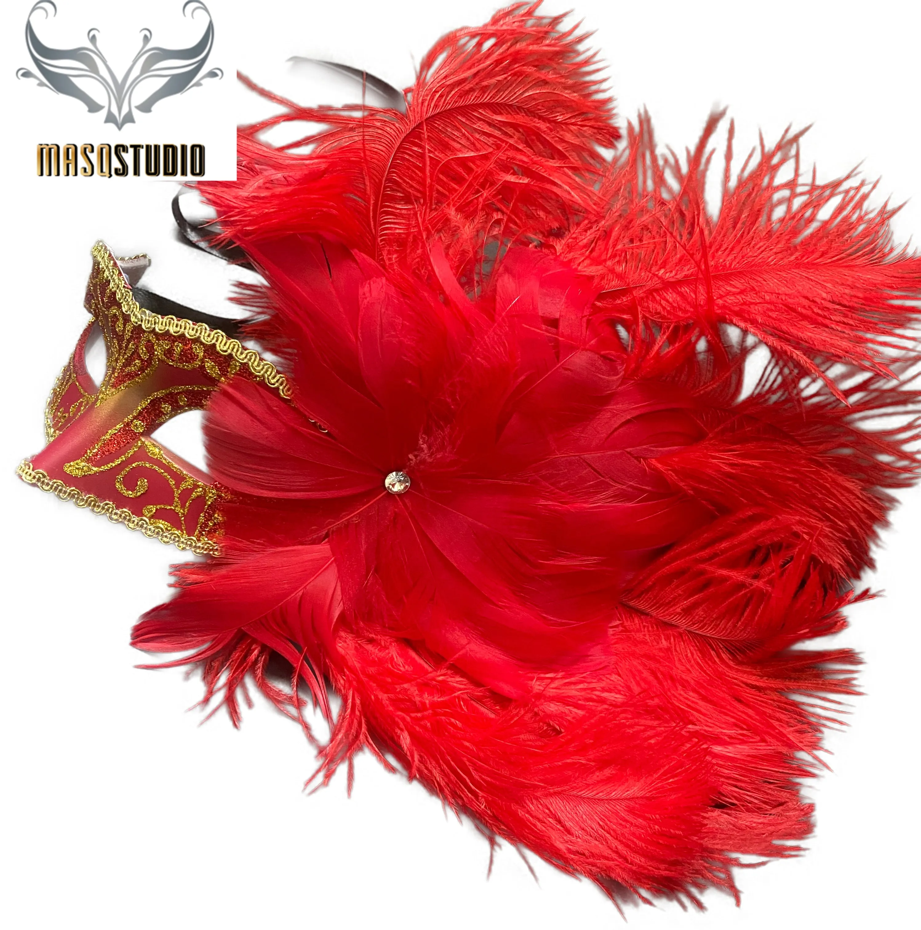 Masquerade Feather Mask Costume Carnival dress up Parade Birthday Dance Prom Eye Wear